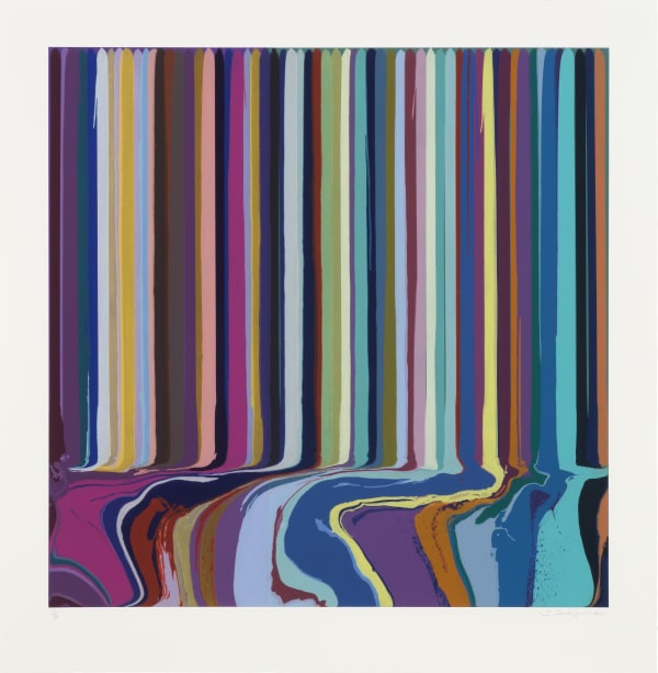 Ian Davenport, Etching: Purple, Green , 2014