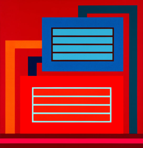 Peter Halley - Blue prison , 2014