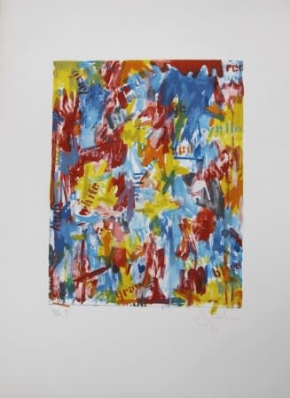 Jasper Johns False Start 1962 Lithograph printed in colors Sheet: 30 x 22 inches
