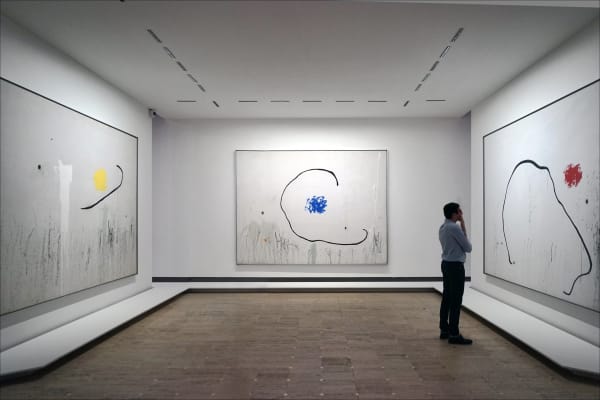 The hope of the condemned man I, II, III by J. Miro (Grand Palais, Paris), 1974 Acrylic on canvas Photo by dalbera is licensed under CC BY 2.0.