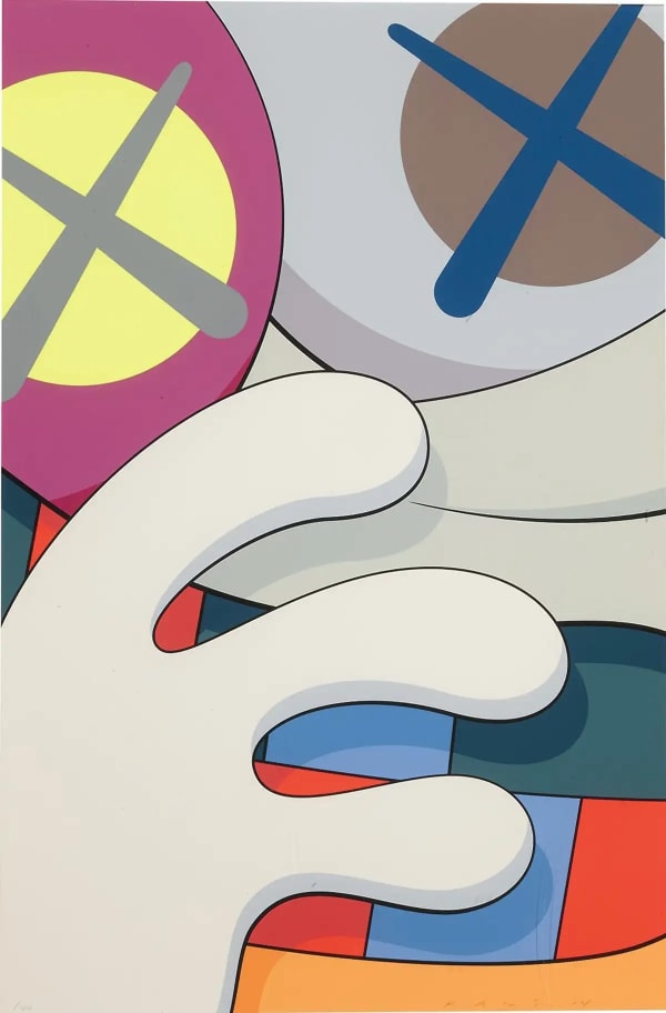 KAWS Blame Game, 2014 1 of 6 out of 10 prints from the portfolio 35 x 23 inches Edition:100 plus 20 AP Signed and Numbered lower right For sale at Surovek Gallery