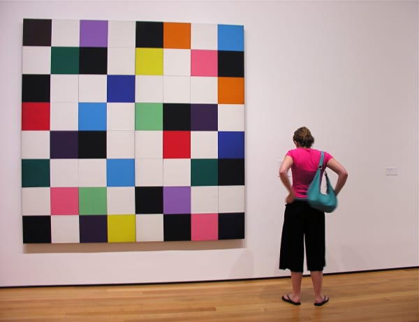 The Museum of Modern Art, Ellsworth Kelly. (American, born 1923). Colors for a Large Wall. 1951. Oil on canvas, sixty-four panels, 7' 10 1/2" x 7' 10 1/2" (240 x 240 cm). Photo by annulla is licensed under CC BY-SA 2.0. Taken on July 24, 2005