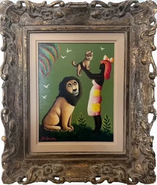 Orville Bulman Papa?, 1977 Oil on board 10 x 8 inches Available at Surovek Gallery