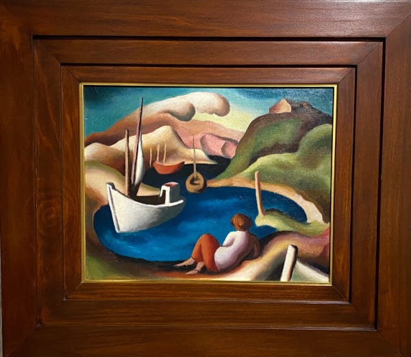 Thomas Hart Benton Dreaming by a Pond (Martha’s Vineyard), 1922 Oil on canvas 16 x 20 inches Available at Surovek Gallery