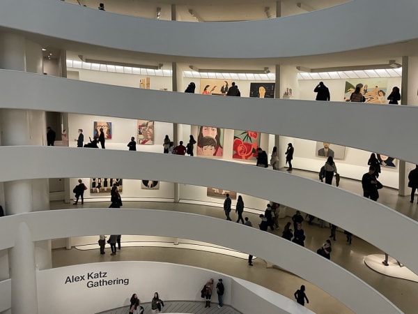Alex Katz: Gathering Guggenheim Museum, NYC Photo by allisonmeier is licensed under CC BY 2.0. Taken on December 23, 2022