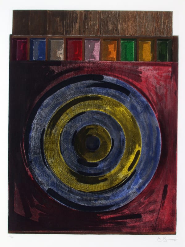 Jasper Johns Target with Plaster Casts, 1979-1980 Etching and aquatint in colors, on Rives BFK paper, with full margins 29 1/2 x 22 inches, Edition: 59/88 Signed, dated and numbered: Johns ‘80 For sale at Surovek Gallery