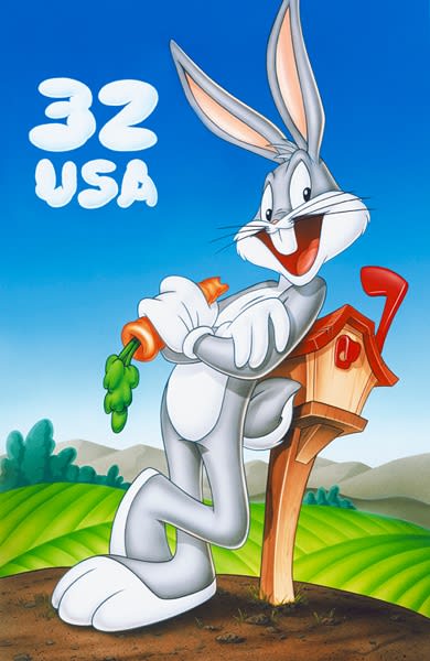 Bugs Bunny appears on a commemorative stamp Designer: Warner Bros. Art director: Terrence W. McCaffrey First day of issue: May 22, 1997