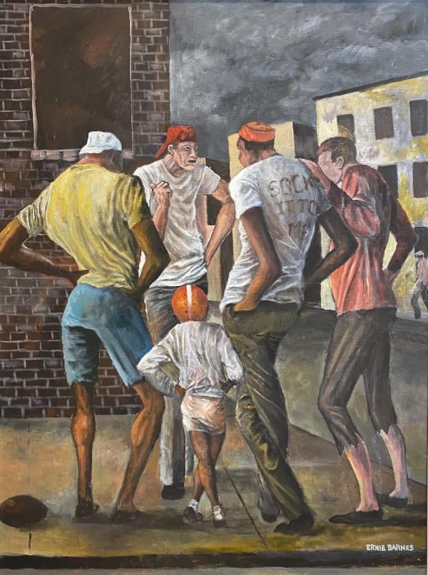 Setting the Game Rules, c. 1975, Acrylic on canvas, 40 x 30 inches, Available at Surovek Gallery