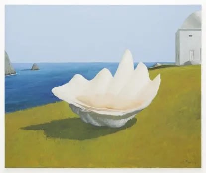 Julio Larraz Sol de Agosto, 2015 Oil on canvas, 60 x 72 inches Signed:Larraz(l.r.r.) For sale at Surovek Gallery