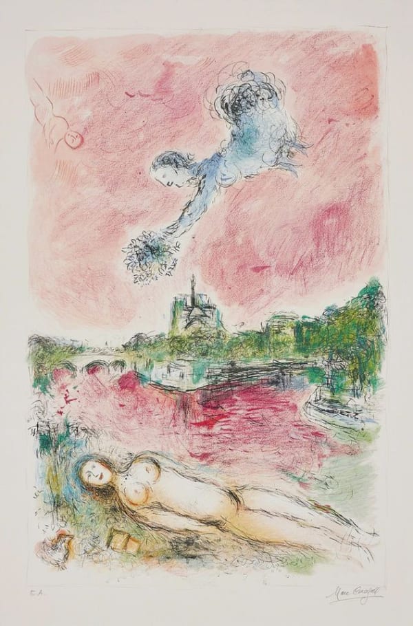 Marc Chagall Vue sur Notre-Dame, 1980