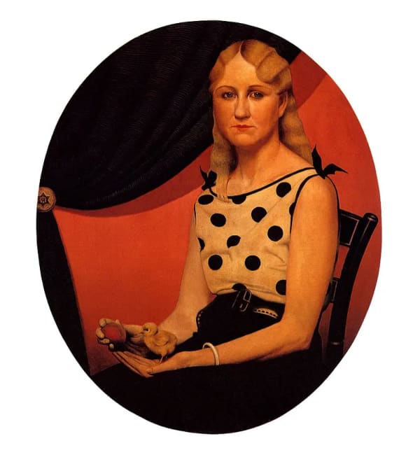 Grant Wood Portrait of Nan, 1933 Oil on Mason Board