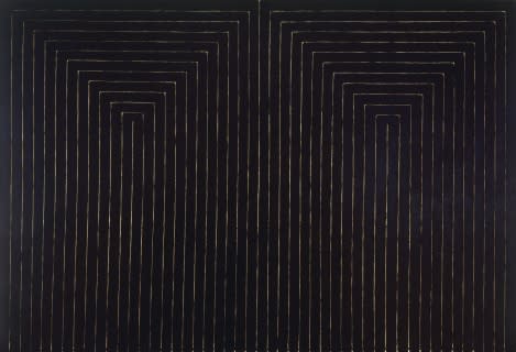 Frank Stella The Marriage of Reason and Squalor, II, 1959 Enamel on canvas, 7′ 6 3/4″ x 11′ 3/4”, Museum of Modern Art