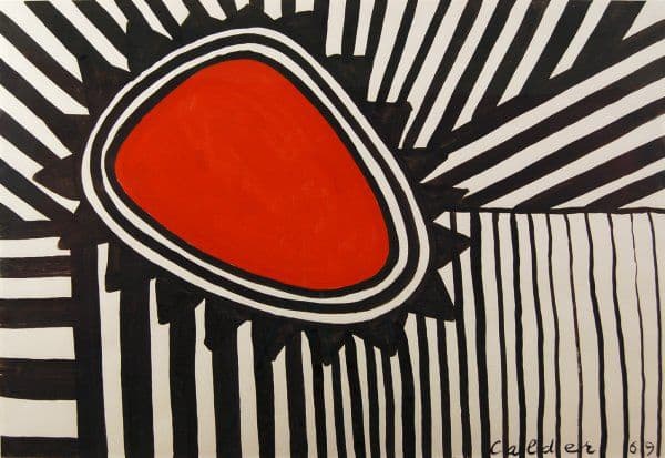 Alexander Calder Enmeshed Jewel, 1969 Gouache on paper, 29 x 42.5 inches, Signed and dated (l.r.) Registration #A14428 For sale at Surovek Gallery