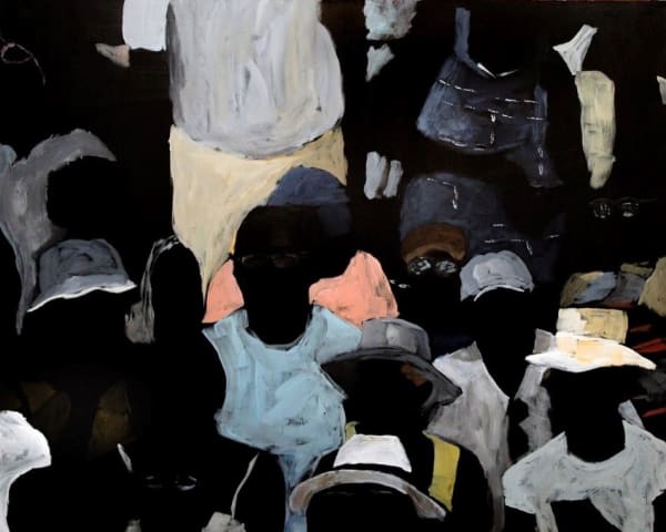 Reggie Burrows Hodges Intersection of Color: Experience Acrylic, oil, & pastel on canvas, 48 x 60 inches For sale at Surovek Gallery