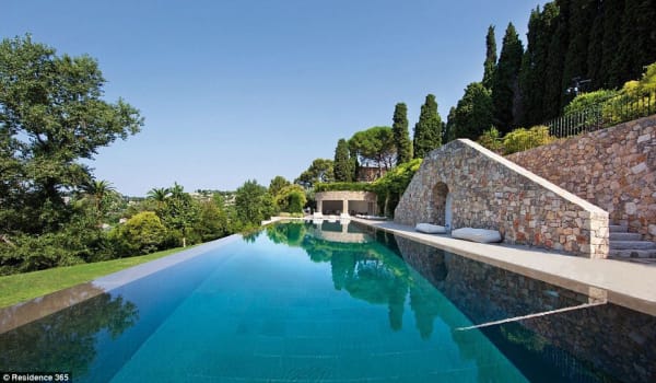 The swimming pool at Picasso’s estate in Mougins.