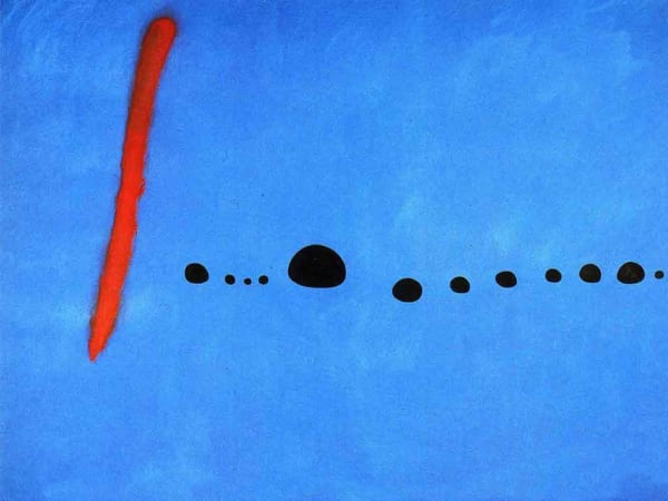 Joan Miró Blue II/III, 4 March, 1961 Musée National d’Art Moderne. Centre Georges Pompidou, Paris © Successió Miró / VG Bild-Kunst, Bonn 2016