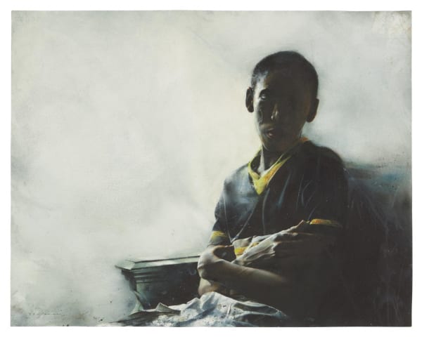 Stephen Scott Young Quenton, 1986 Watercolor on paper 21 1/2 x 27 inches Signed SS Young 1986 Signed, dated March + April 1986 / © 1986 SS Young and inscribed: a study for the portrait of Quenton + Mark (on the reverse) For sale at Surovek Gallery