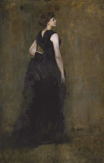 Thomas Dewing Woman in Black: Portrait of Maria Oakey Dewing, 1887