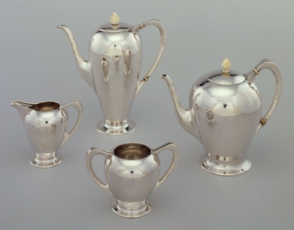 Grant Wood Four Piece Coffee and Tea Set, c. 1914