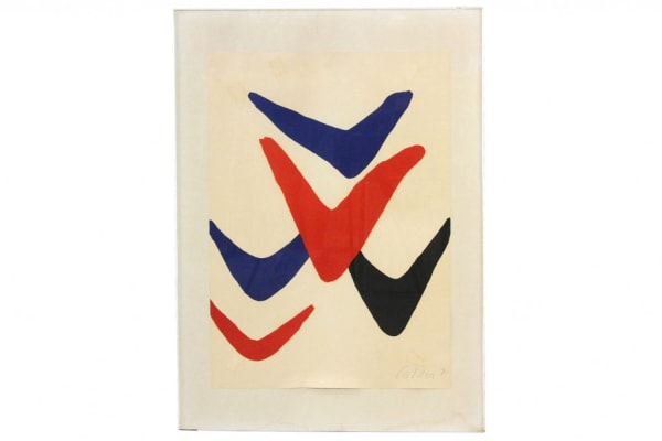 A print by Alexander Calder found in a storeroom at Stony Brook Southampton Hospital.
