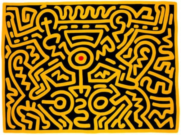 Keith Haring Growing, 1988 The complete set of five screenprints in colors, each signed in pencil, dated and inscribed ‘Ap 8/15’, artists proofs aside from the numbered edition of 100, on Lenox Museum Board. Sheet size: 30 x 40 1/8 inches Framed For sale at Surovek Gallery
