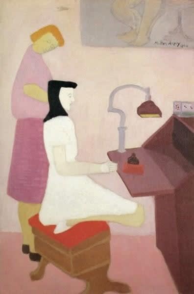 Milton Avery Two Figures at Desk, 1944