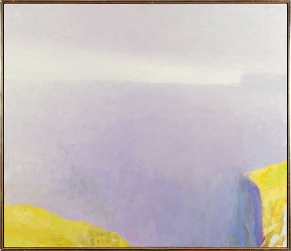Wolf Kahn Fog Bank, 2001 Oil on canvas Canvas size: 36 x 42 inches Framed Size: 37 x 43 inches Signed lower right For sale at Surovek Gallery
