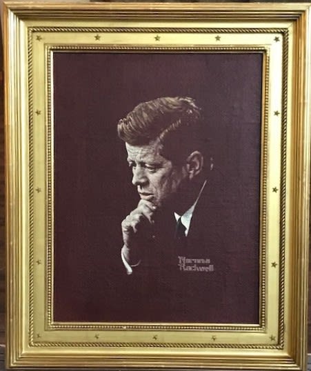 Norman Rockwell Portrait of President John F Kennedy, 1963 Oil on canvas 22 x 18 inches Signed Norman Rockwell (l.r.) For sale at Surovek Gallery