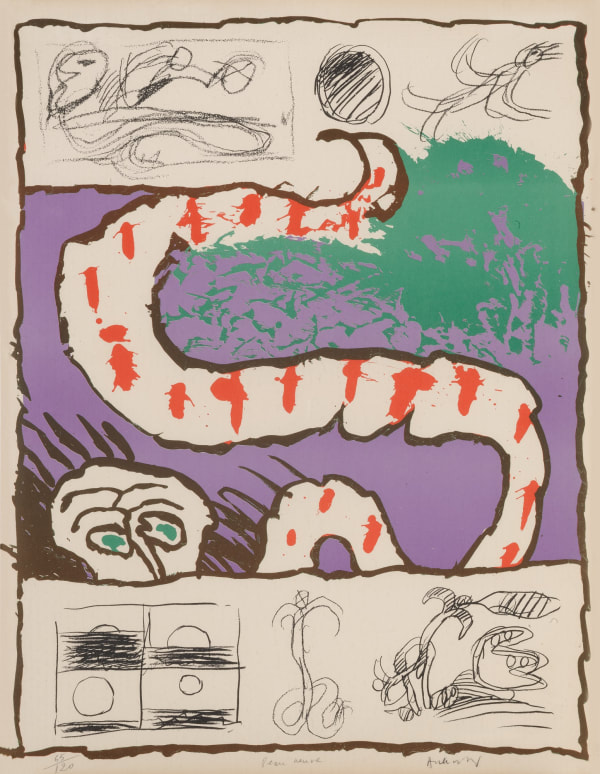 Pierre Alechinsky Peau Neuve, 1973 From the private collection of Keith Haring