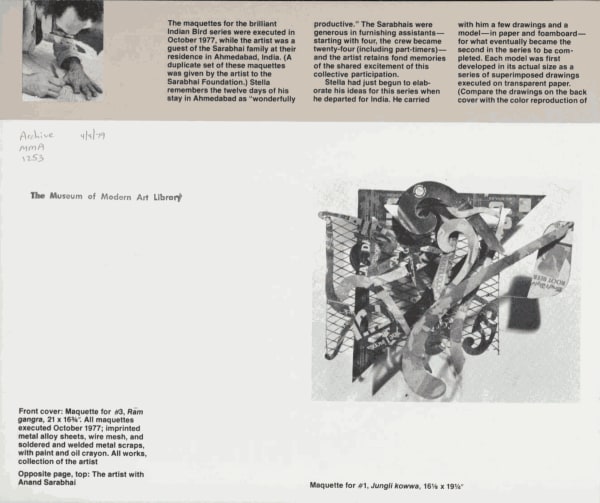 Frank Stella working on his Indian Bird series in Amhabad, India, 1977
