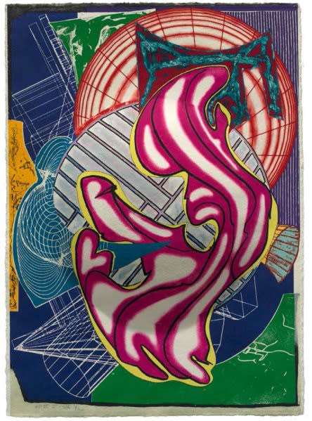 Frank Stella Stubb & Flask Kill a Right Whale from the Moby Dick Series