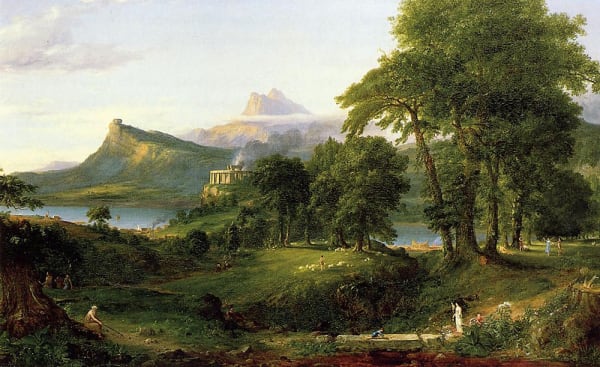 Thomas Cole. The Course of Empire: The Arcadian (Pastoral) State, 1836