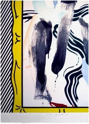 Roy Lichtenstein Brushstroke on Canvas, 1989 Color Lithograph 33 3/4 x 32 1/8 inches Edition: 3/40 Signed, dated and numbered (l.r.) For sale at Surovek Gallery