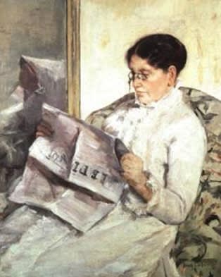 Mary Cassatt. Reading "Le Figaro”, 1878