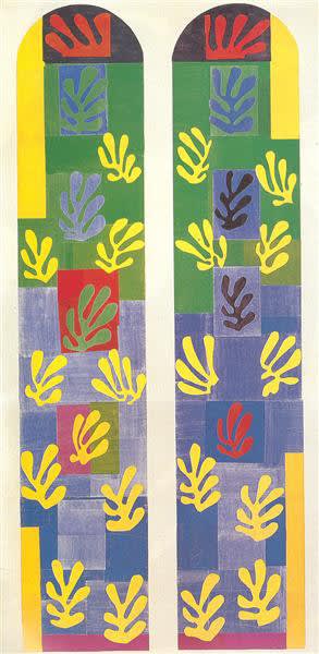 Henri Matisse. Stained Glass Window Window of the Rosary Chapel Vence, 1949
