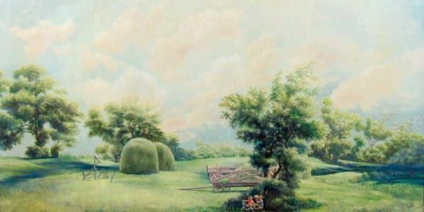 Terence Duren Hay Meadow Oil on canvas Collection of Museum of Nebraska Art