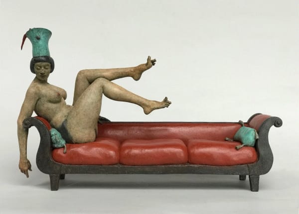 Luis Montoya and Leslie Ortiz ODALISK, 2019 Patinated Bronze 14.5 x 6.25 x 23.5 inches Available at Surovek Gallery
