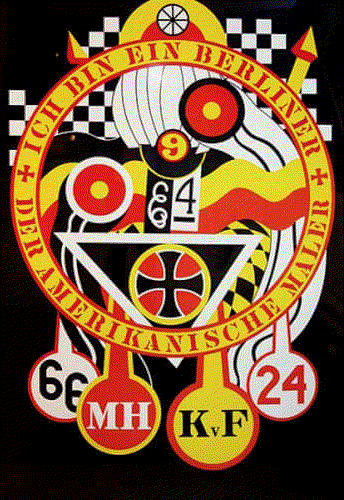 Robert Indiana THE HARTLEY ELEGIES: THE BERLIN SERIES, KVF III, 1990 Serigraph 76¾ x 53 inches Edition of 50 Available at Surovek Gallery