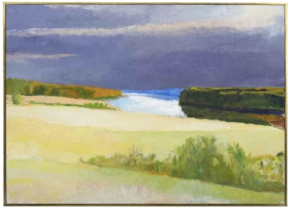 Wolf Kahn Valley Of The Connecticut River At Northfield, MA, 1982 Oil on canvas 53 x 74 inches Framed Size: 55 x 76 inches Available at Surovek Gallery
