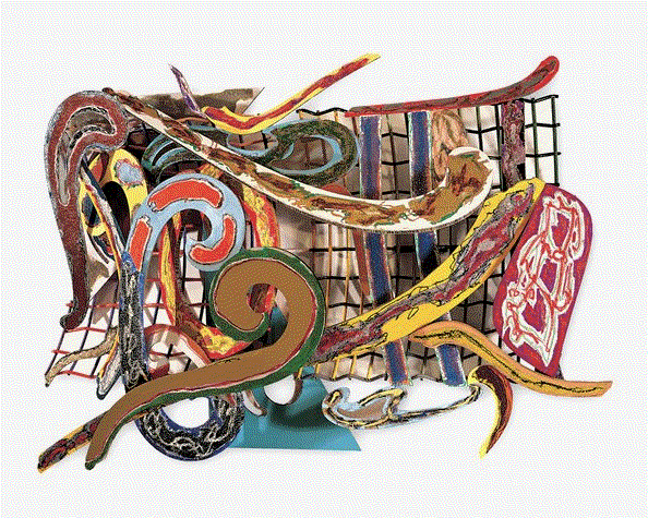 Frank Stella Shoubeegi, 1978 Indian Bird Series Enamel and glitter on metal 95 3/4 in. × 130 in. × 32 3/8 in. Collection: SFMOMA