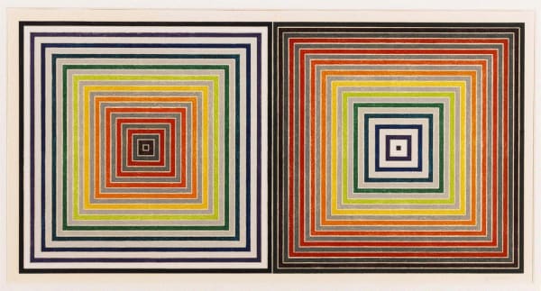 Frank Stella DOUBLE GREY SCRAMBLE, 1973 Screen print in 50 colors Composition: 23 3/8 x 43 1/8 inches 29 x 50 3/4 in 73.7 x 128.9 cm Edition of 100 Available at Surovek Gallery