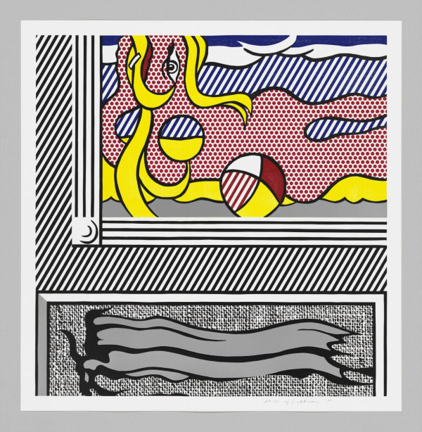 Roy Lichtenstein TWO PAINTINGS, BEACH BALL, 1984 Image: 37 × 36in. Woodcut, lithograph, screenprint, and collage on paper 40 x 39 in 101.6 x 99.1 cm 60 with 11 AP Available at Surovek Gallery