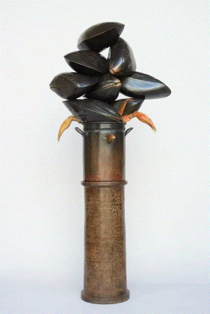 Luis Montoya & Leslie Ortiz SEAFOOD FEAST II, 2019 Patinated bronze 80 x 33 x 18 inches Available at Surovek Gallery