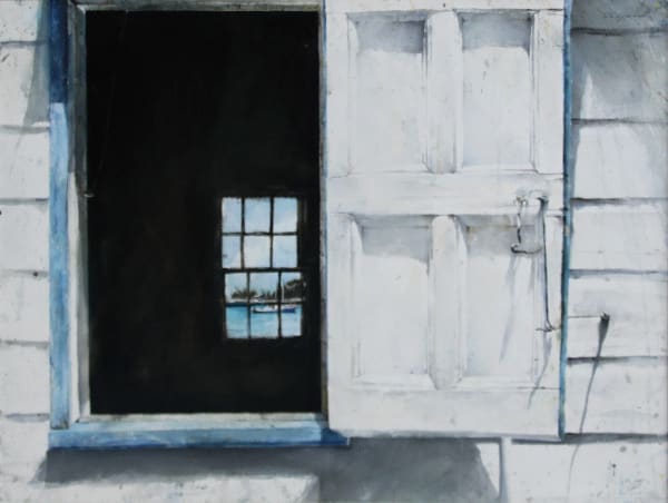 Stephen Scott Young ABACO WINDOW Watercolor on paper 23 x 30 1/2 in 58.4 x 77.5 cm Available at Surovek Gallery