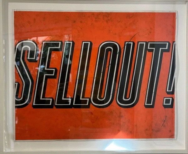 Andrew Brischler SELLOUT!, 2016 Colored pencil and graphite on paper 19 x 24 in 48.3 x 61 cm Available at Surovek Gallery