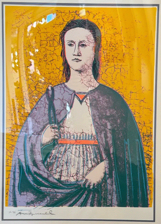 Andy Warhol ST APOLLONIA, 1984 Screenprint on Essex Offset Kid Finished Paper. 30 x 22 in 76.2 x 55.9 cm Available at Surovek Gallery