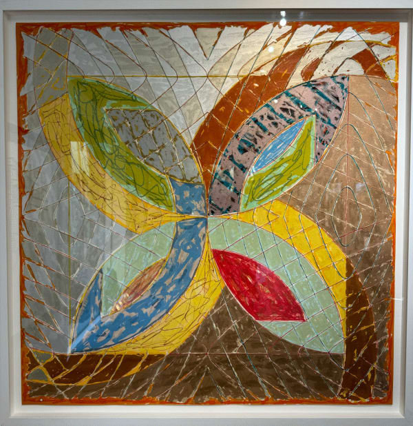 Frank Stella POLAR CO-ORDINATES III, FROM POLAR CO-ORDINATES FOR RONNIE PETERSON, 1980 Lithograph and screenprint in colors with letterpress, on arches cover paper, the full sheet 38 1/2 x 37 7/8 in 97.8 x 96.3 cm Available at Surovek Gallery