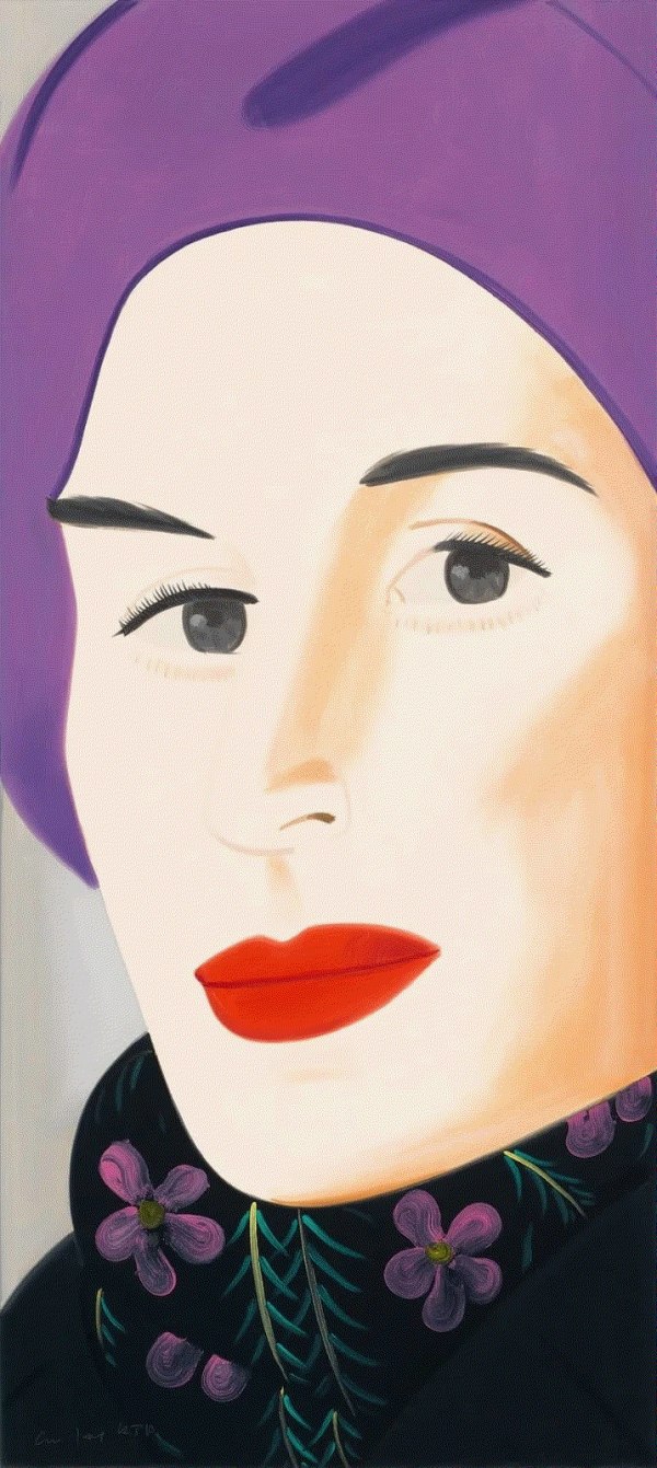 Alex Katz PURPLE HAT (ADA), 2017 Available at Surovek Gallery