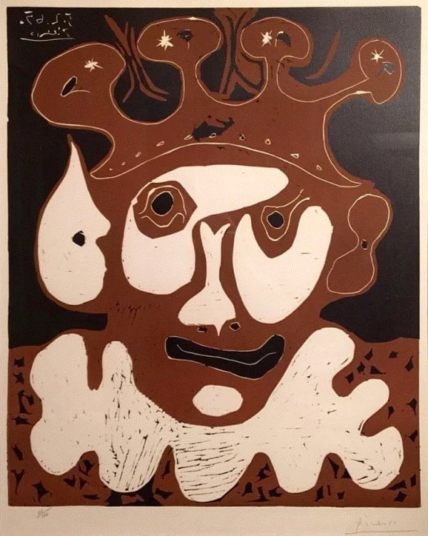 Pablo Picasso TETE DE BOUFFON (HEAD OF A JESTER), 1965 Available at Surovek Gallery