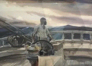 John Whorf RACING AGAINST THE SQUALL Watercolor on paper 14 1/2 x 20 in 36.8 x 50.8 cm Available at Surovek Gallery